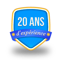 Écusson plus de vingt ans d'expérience